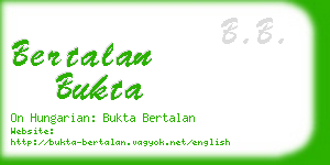 bertalan bukta business card